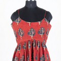 Women's Red short dress, Noodle strap