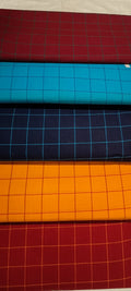 Pure Cotton Check Printed fabric
