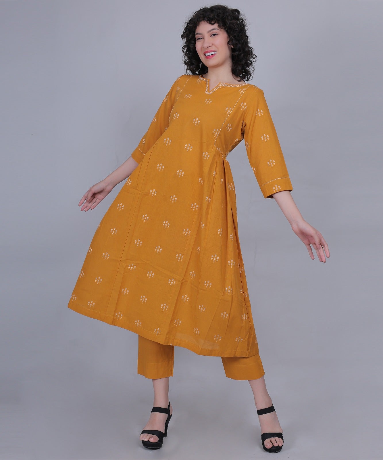 Women's Kurti and Bottom set - Style 2 - S