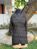 Womens Tops Soft cotton Rayon Gold print