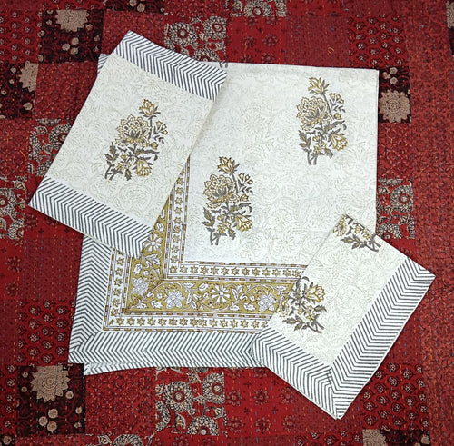 HANDBLOCK PRINTED COTTON BEDSHEET COLLECTION(90X108) - Print 12