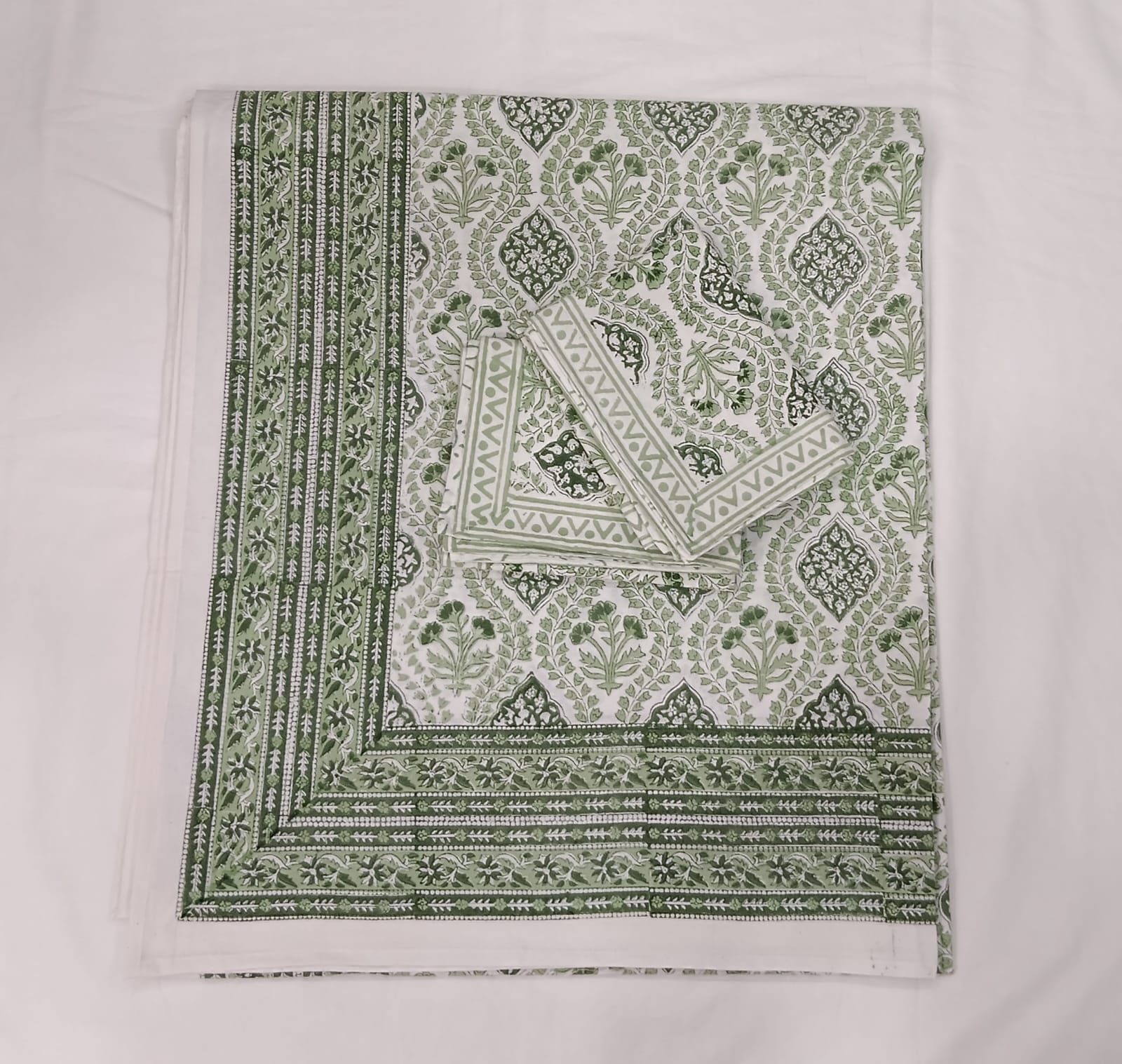 HANDBLOCK PRINTED COTTON BEDSHEET COLLECTION(90X108) - Print 7