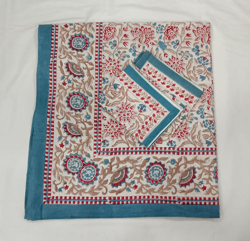 HANDBLOCK PRINTED COTTON BEDSHEET COLLECTION(90X108) - Print 16