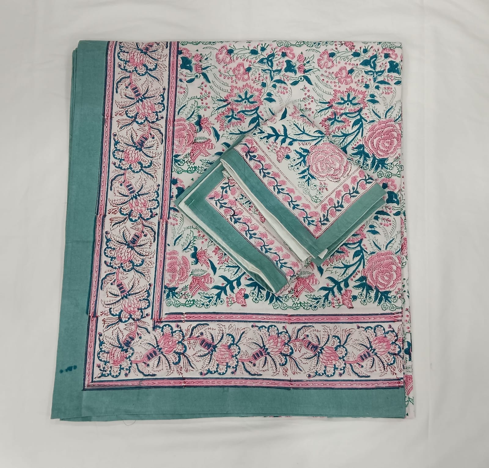 HANDBLOCK PRINTED COTTON BEDSHEET COLLECTION(90X108) - Print 8