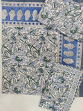 HANDBLOCK PRINTED COTTON BEDSHEET COLLECTION(90X108) - Print 9