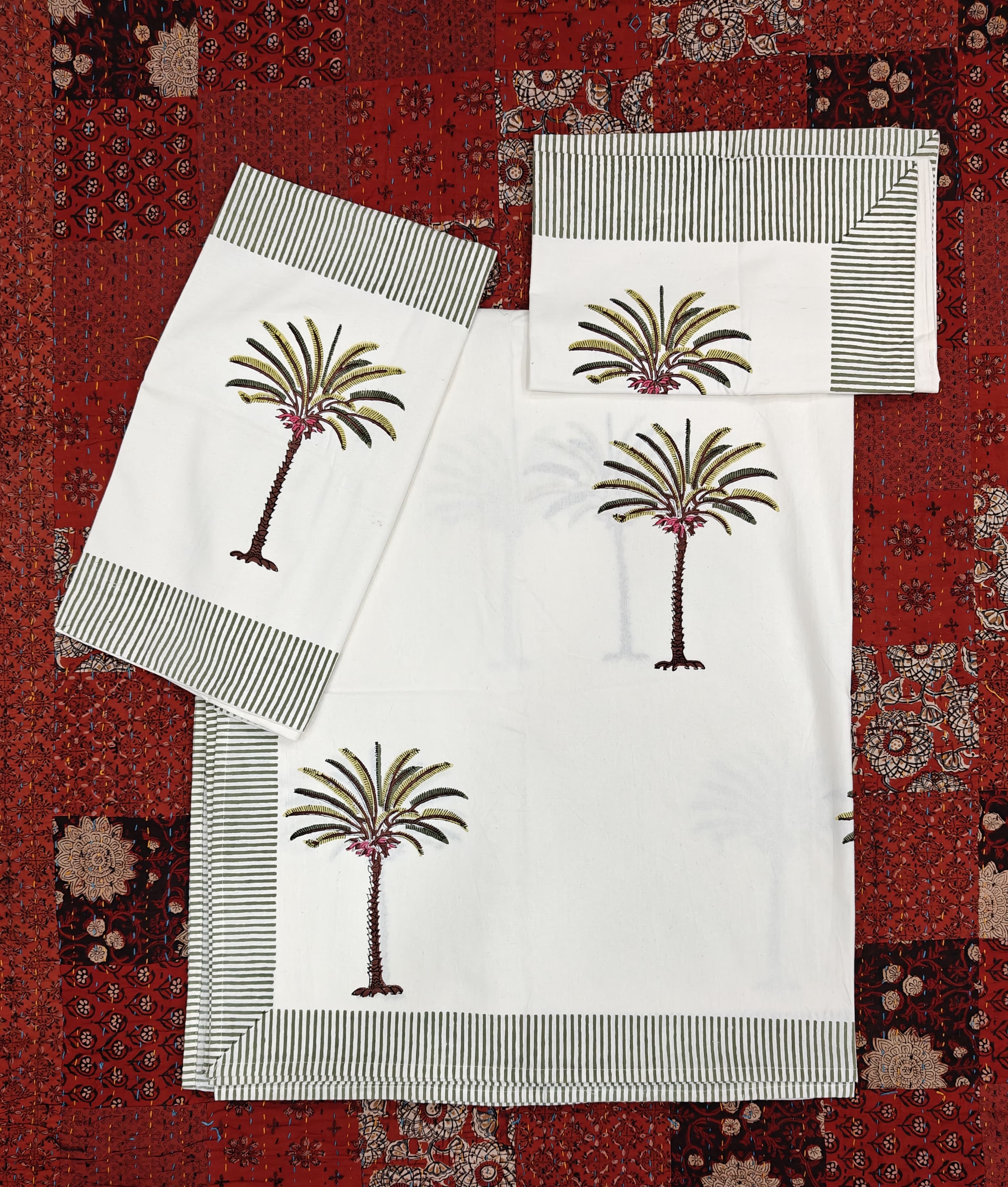 HANDBLOCK PRINTED COTTON BEDSHEET COLLECTION(90X108) - Print 1