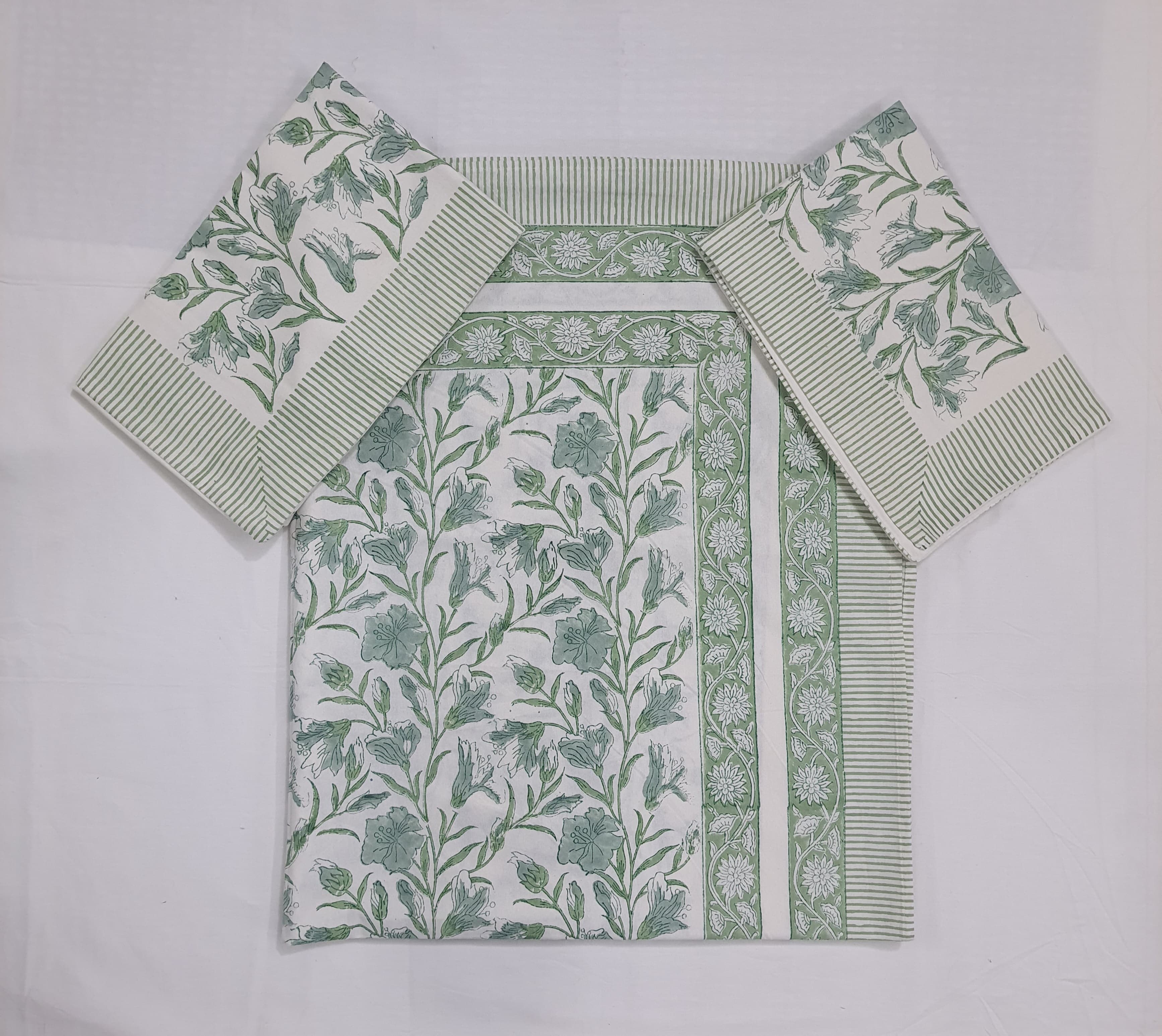 HANDBLOCK PRINTED COTTON BEDSHEET COLLECTION(90X108) - Print 2