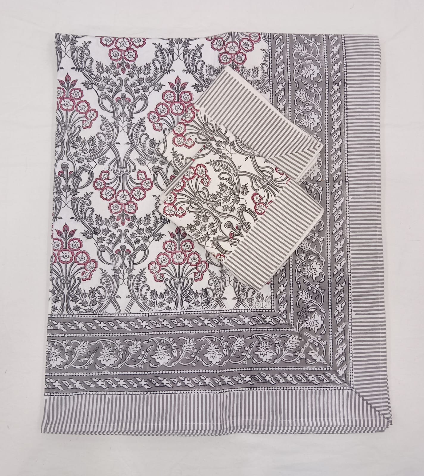 HANDBLOCK PRINTED COTTON BEDSHEET COLLECTION(90X108) - Print 26