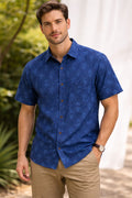 Mens Half sleeve Shirt Navy Blue